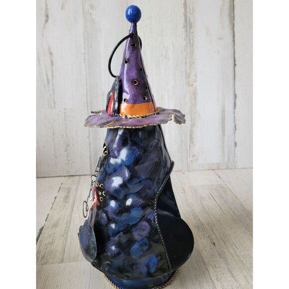Halloween black cat tealight candle holder Witch hat unique - Picture 10 of 10